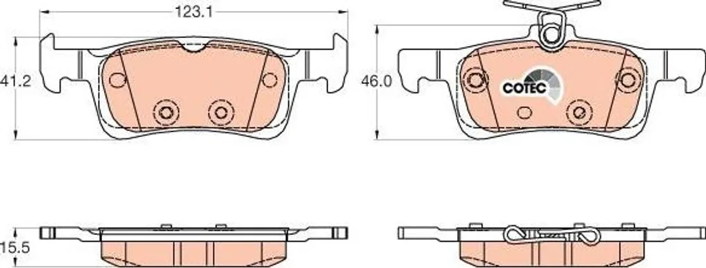 Plaquettes de frein TRW performantes - OE 1610814180 pour Peugeot 308