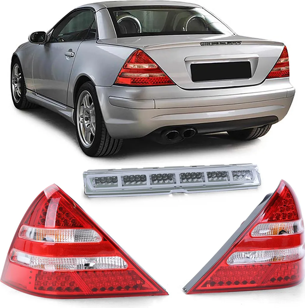 Feux arrière LED rouge clair avec feux stop puissants pour SLK