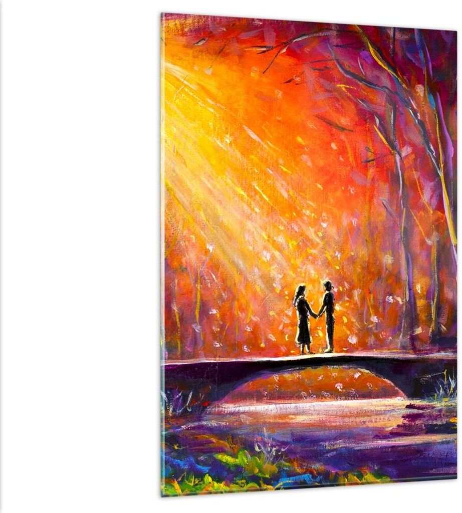 Bilder auf glas - Einteilig - Wald Baum Natur - 80x120cm - Glasbilder - Wandbilder - Bilder - zum Aufhängen bereit - Wanddekoration aus Glas - Gla...