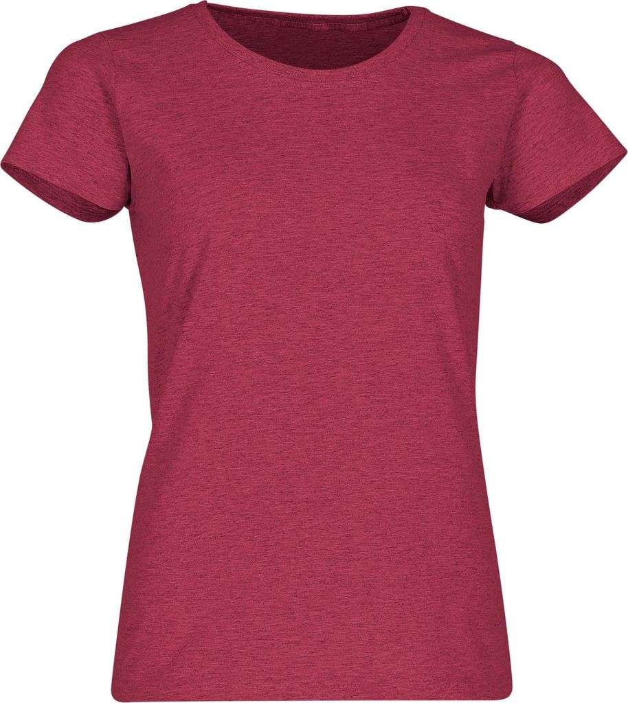 Fruit of the Loom Valueweight T Lady-Fit Farbe: vintage rot meliert Größe: XS