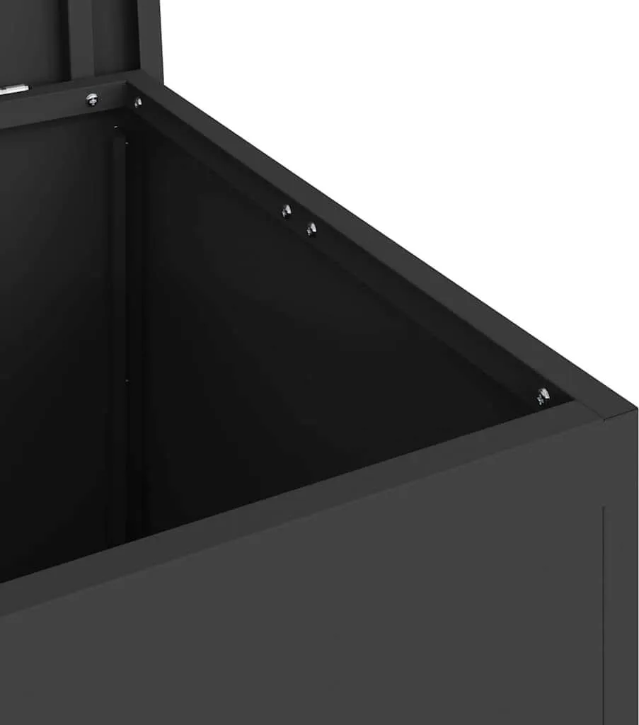 Box Esterno Acciaio Nero 55x50,5x50 - Baule Organizer Tuttofare - 6