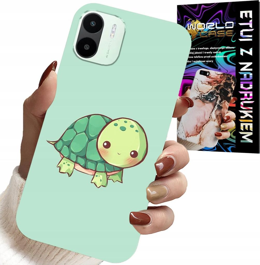 Hülle Für Xiaomi Redmi A2 - Niedliches Schildkröten-Design Für Kinder + Folie