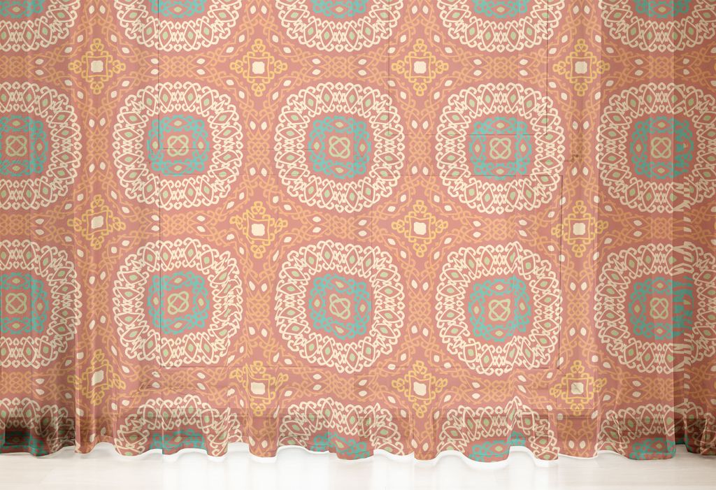 ABAKUHAUS Abstrakt Wandteppich, Bohemian Ethnic-Muster von Strokes in Erdtönen, Wohnzimmer Schlafzimmer seidiges Satin Wandtuch, 135 cm x 274 cm, ...