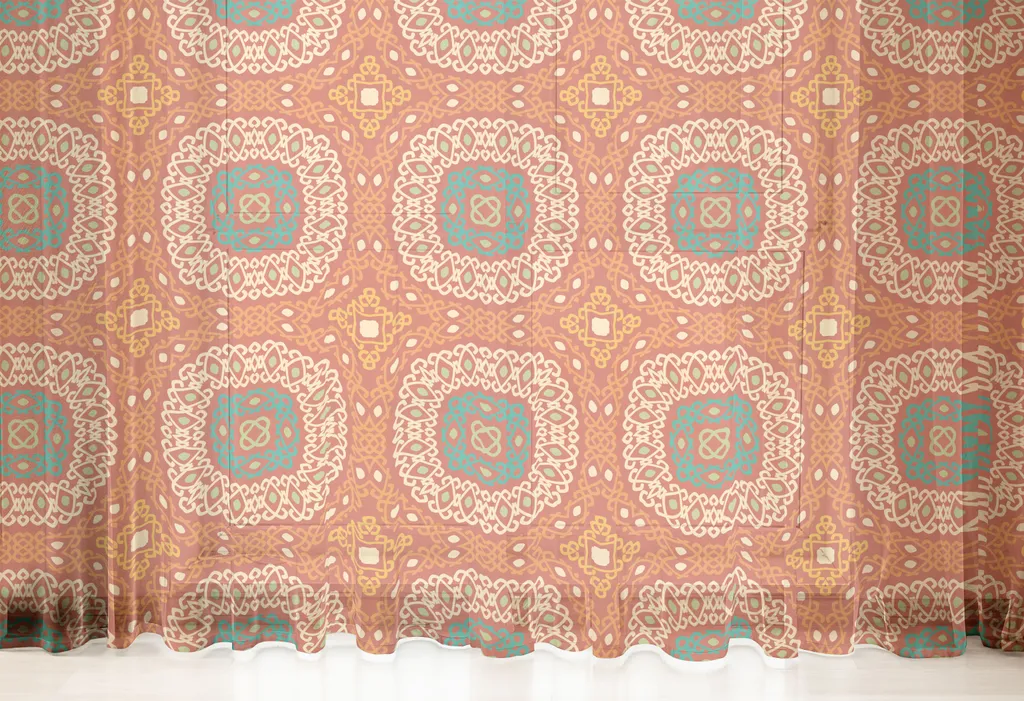 Décoration Murale Chambre et Salon Tapisserie Bohème Orange 180x274 cm
