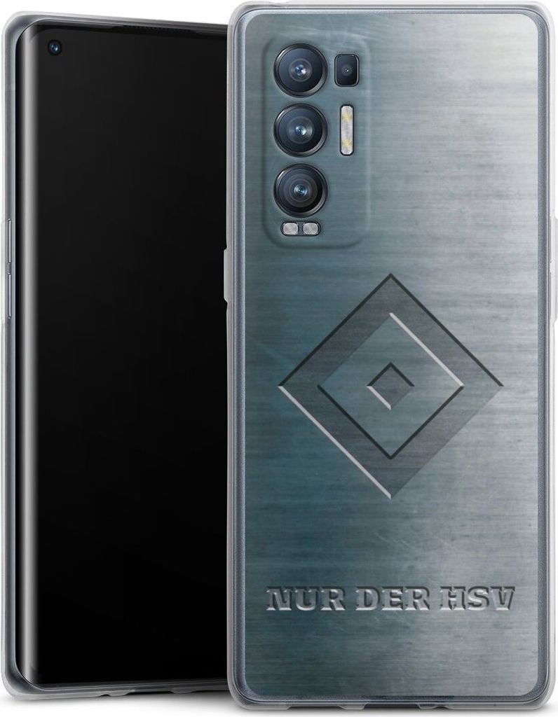 DeinDesign Handyhülle für Oppo Find X3 Neo Silikon Hülle Case Smartphone Schutzhülle HSV Hamburger SV Metallic Look