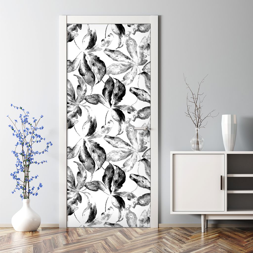 Dekorative Türposter selbstklebend Klebefolie Wandaufkleber Türaufkleber Rosen Blumen 70 x 200 cm
