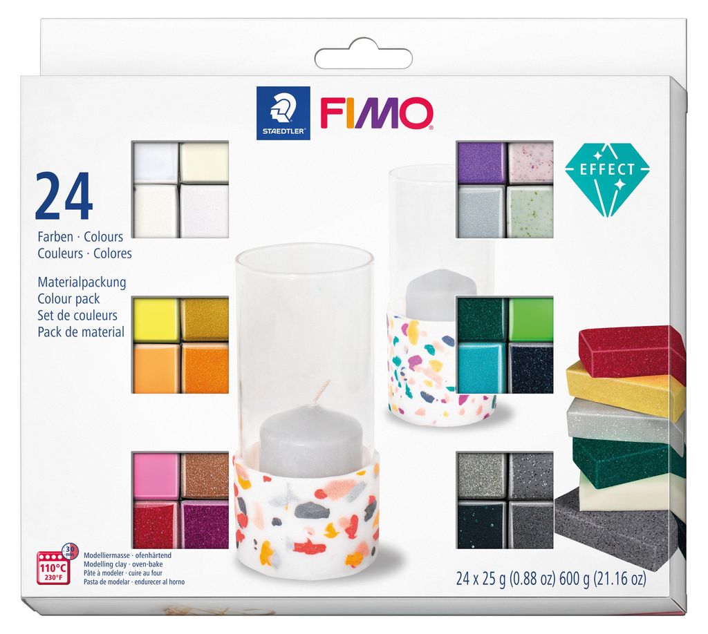 FIMO EFFECT Modelliermasse-Set 24er Set Produktbild 