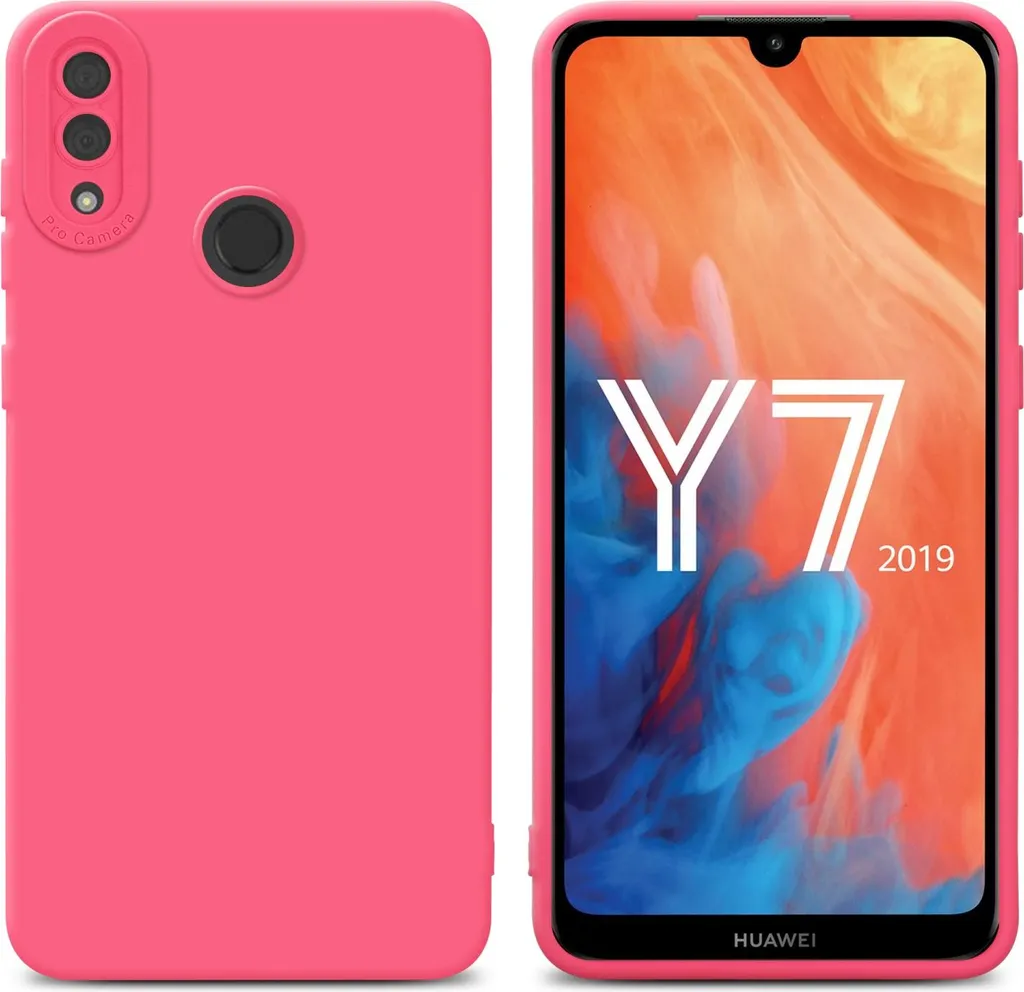 Huawei Y7 2019 Cover Cadorabo Rossa - Custodia Trendy in Silicone