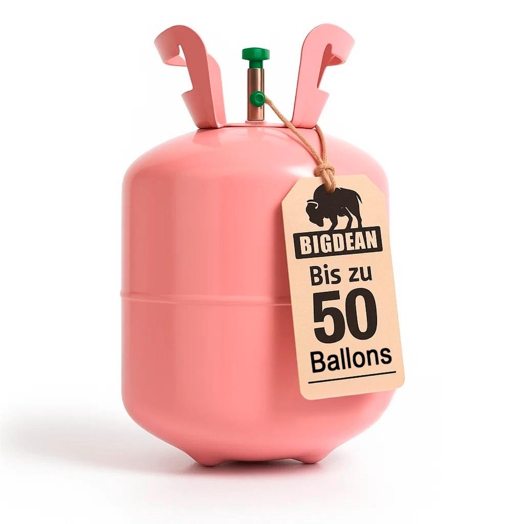 Ballongas – Helium Balloon Gas für bis zu 50 Luftballons – Helium Gasflasche XXL