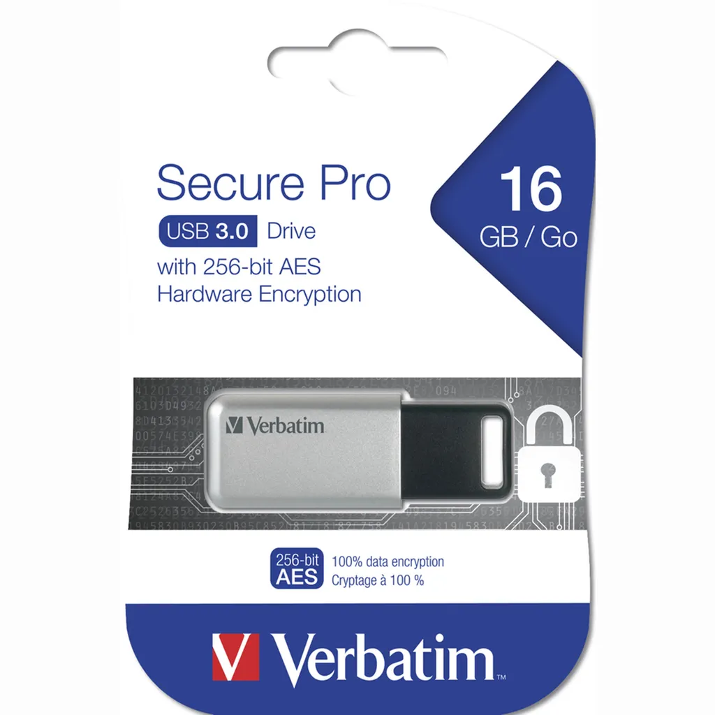 Verbatim 98664 Clé USB 3.0 Secure de 16 Go avec Cryptage Matériel AES - 7
