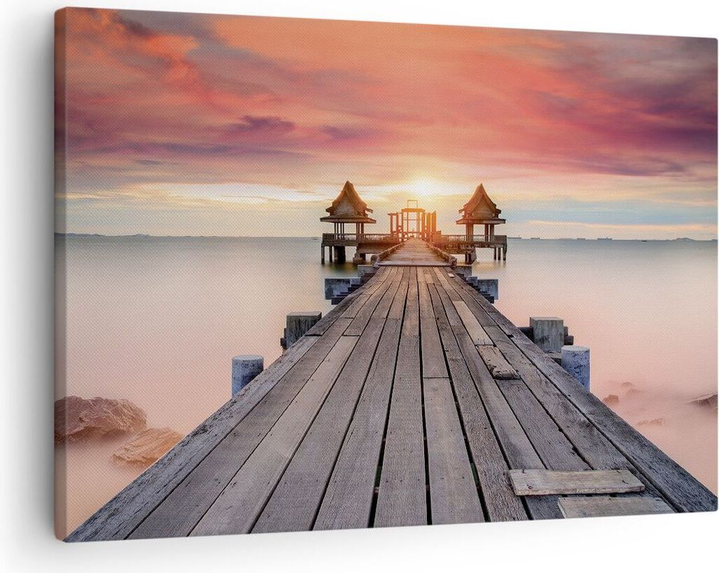 Bild auf Leinwand - Leinwandbild - Einteilig - Brücke Holz Produktbild 