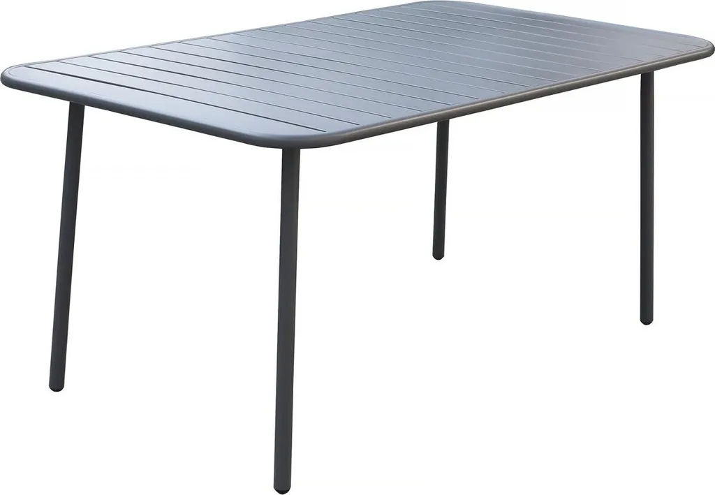 Table de jardin Bilbao en métal - Finis la rouille et l'entretien - Gris
