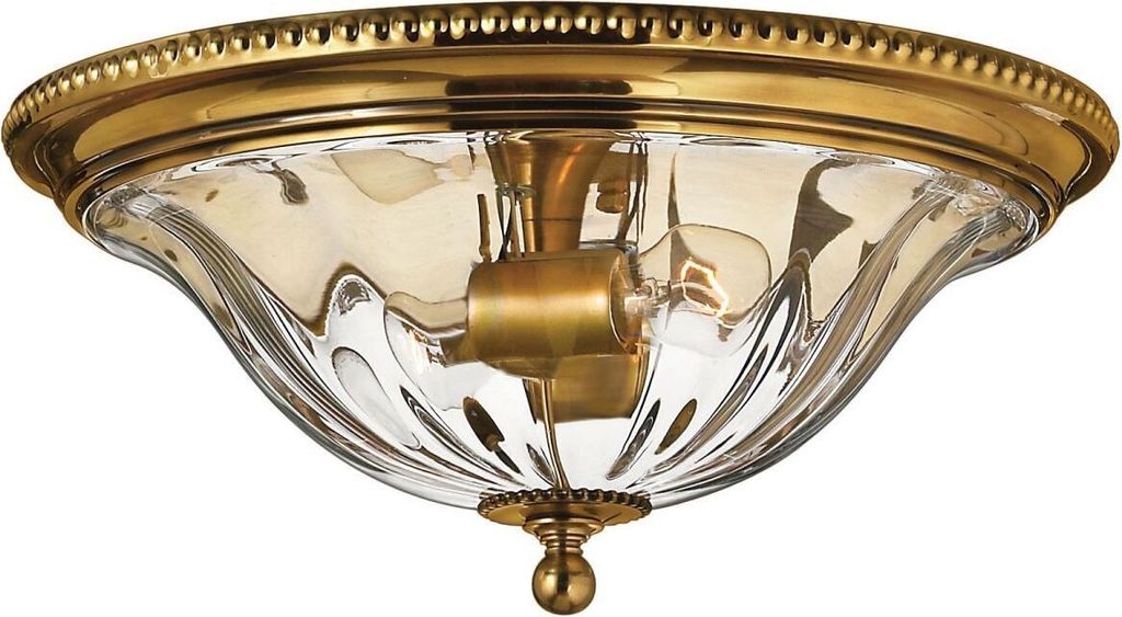 Deckenleuchte E27 Glas Messing Deckenlampe Flur Wohnzimmer