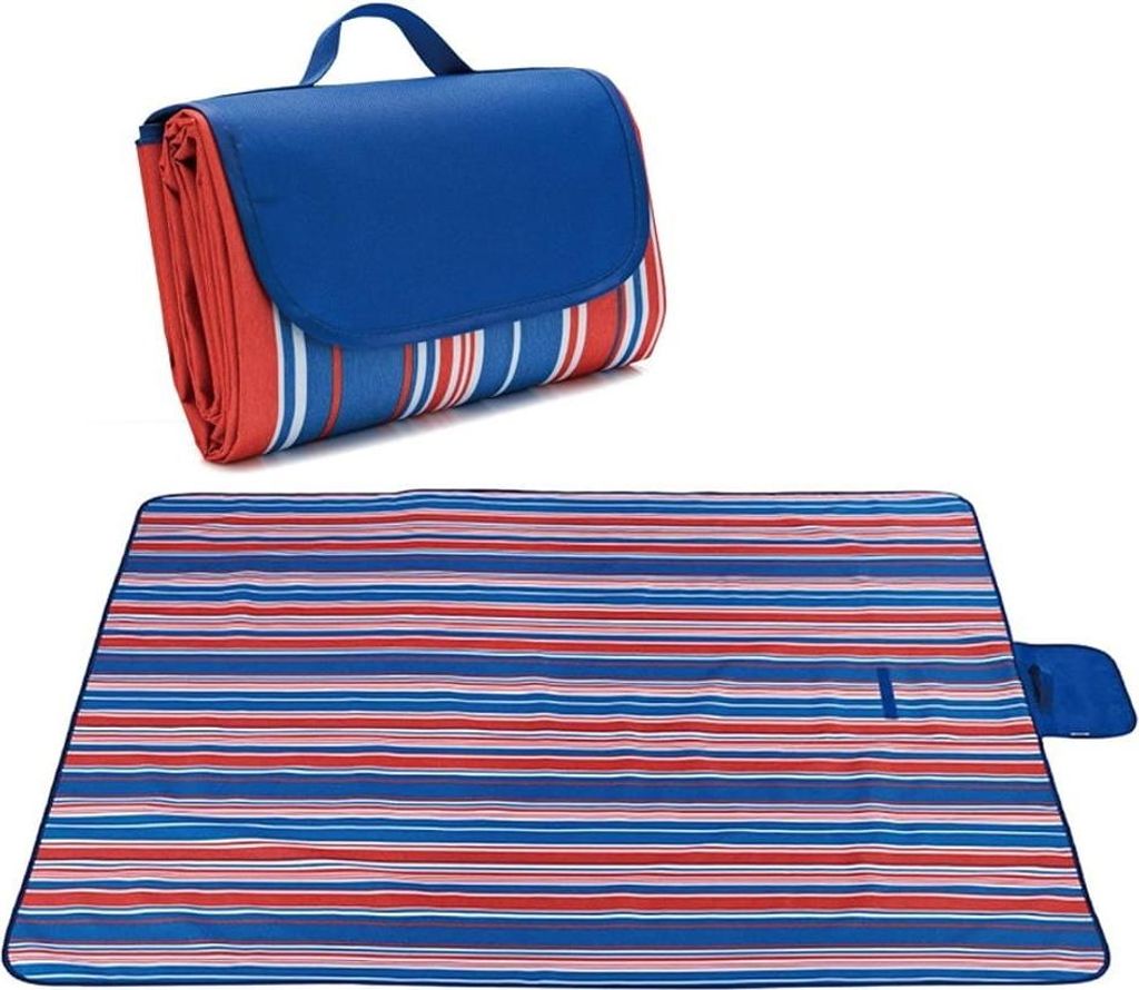Sand- und wasserfeste Picknickmatte XXL 145x200 cm Streifen