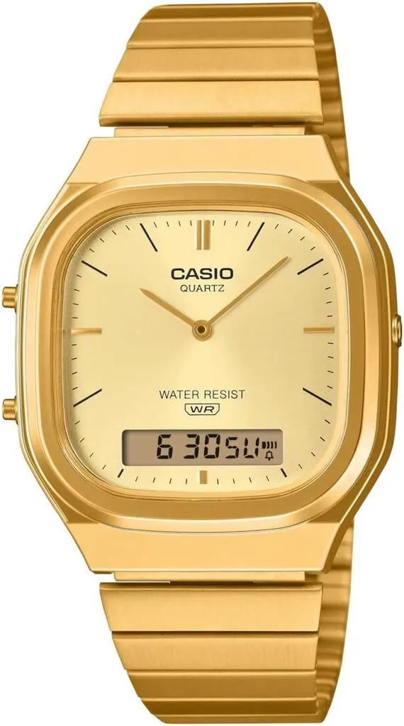 Casio AQ-240EG-9AEF Montre Dorée Résistante à l'Eau Style Rétro Chic