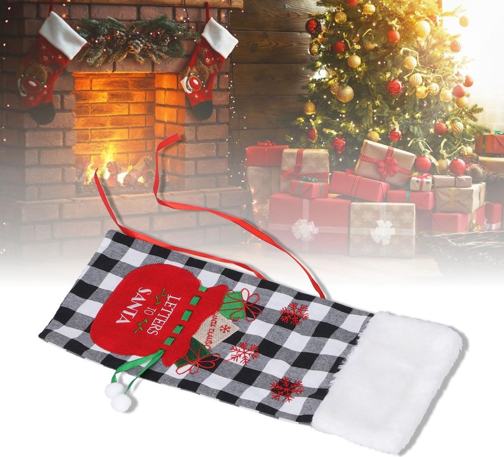 Square Grid Design Weinflasche Abdeckung Weinflasche Pullover Tasche für Home Christmas Party Home BarSchwarz Weiß Grid
