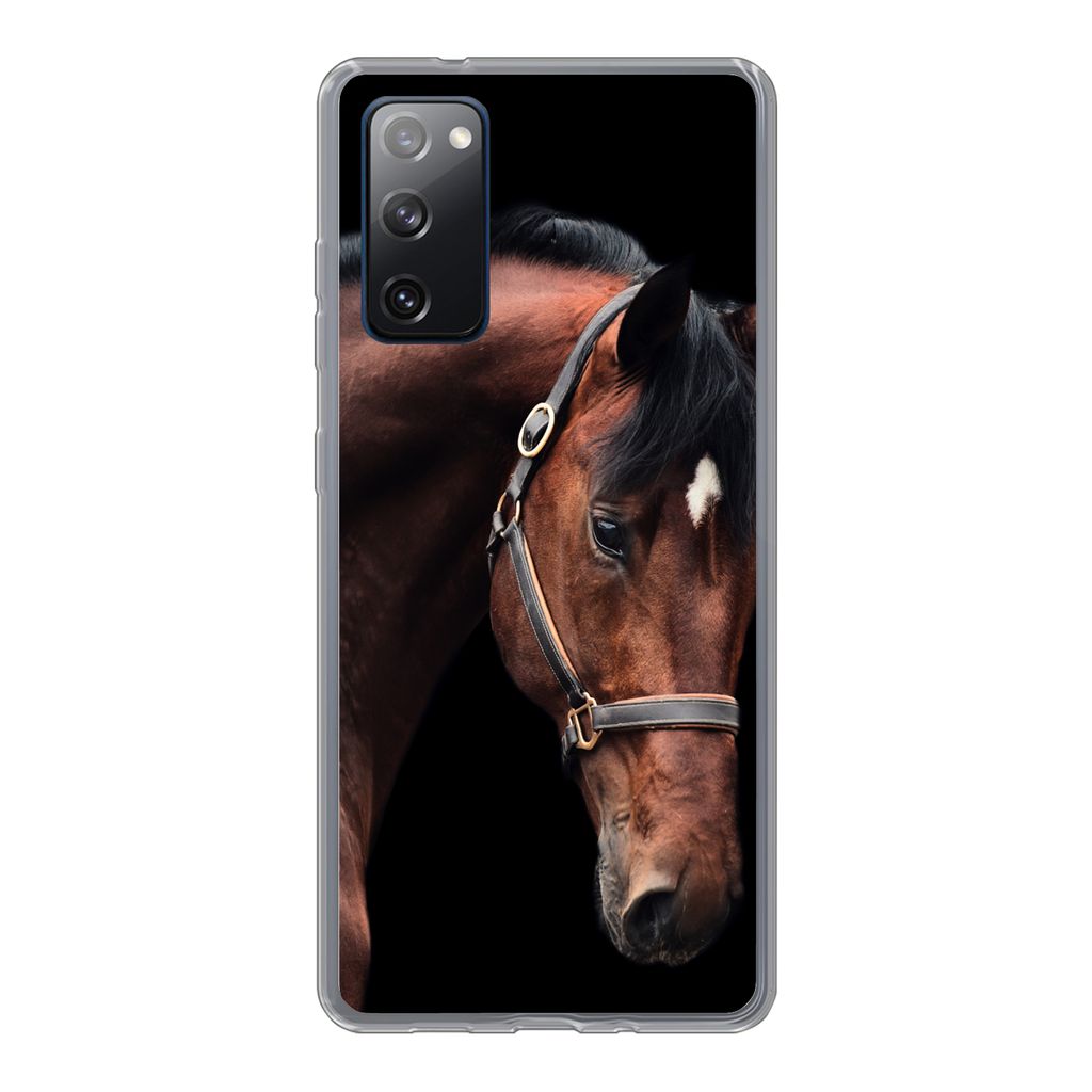 MuchoWow Handyhülle Schutzhülle Hülle für Samsung Galaxy S20 FE Pferd - Leicht - Halfter Silikon Softcase Handy Hülle - Abdeckung