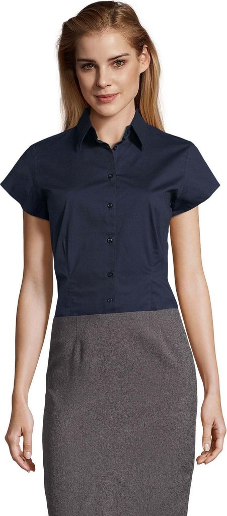 SOLS - "Excess" Bluse für Damen kurzärmlig LT2155 (XS) (Dunkelblau)