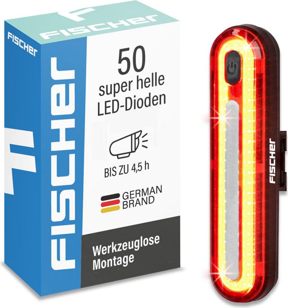 FISCHER Batterie LED/USB Rückleuchte Stab mit Produktbild 18
