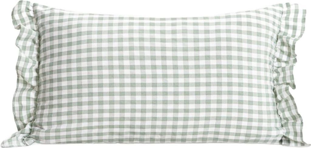HOMLA ALAMBRA kariertes Pistazienkissen 30x50 cm Produktbild 
