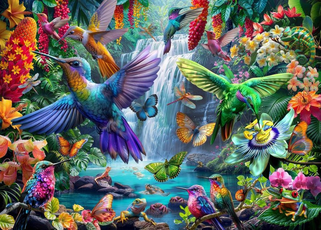 BLUEBIRD Puzzle Tropische Kolibris 500 dkg