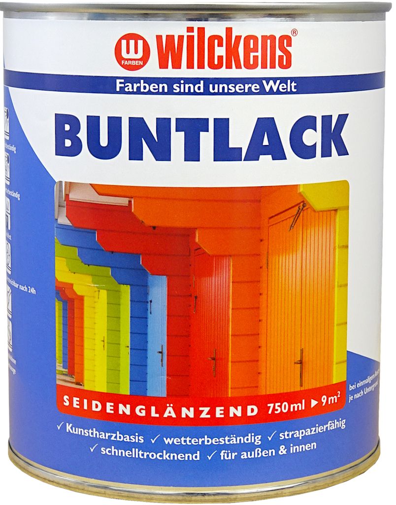 WILCKENS Buntlack Seidenglänzend 0.375 Liter RAL 9005 Tiefschwarz