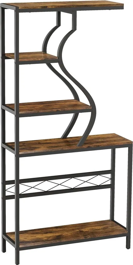 Étagère à fleurs porte-pot 5 niveaux en métal noir design industriel
