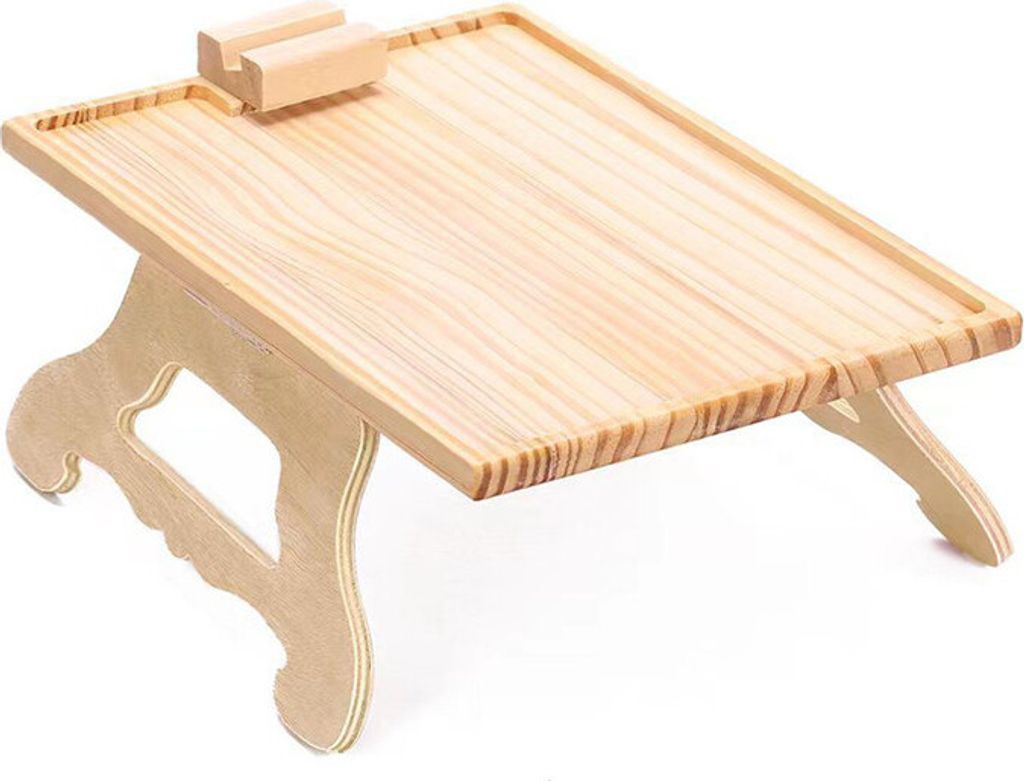 (Quadrat) Bambus-Sofatablett, Tischclip auf Beistelltisch, Coucharm mit Telefonhalter, Couchtablett für Arm, Sofatisch für Essen/Getränke/Snacks...