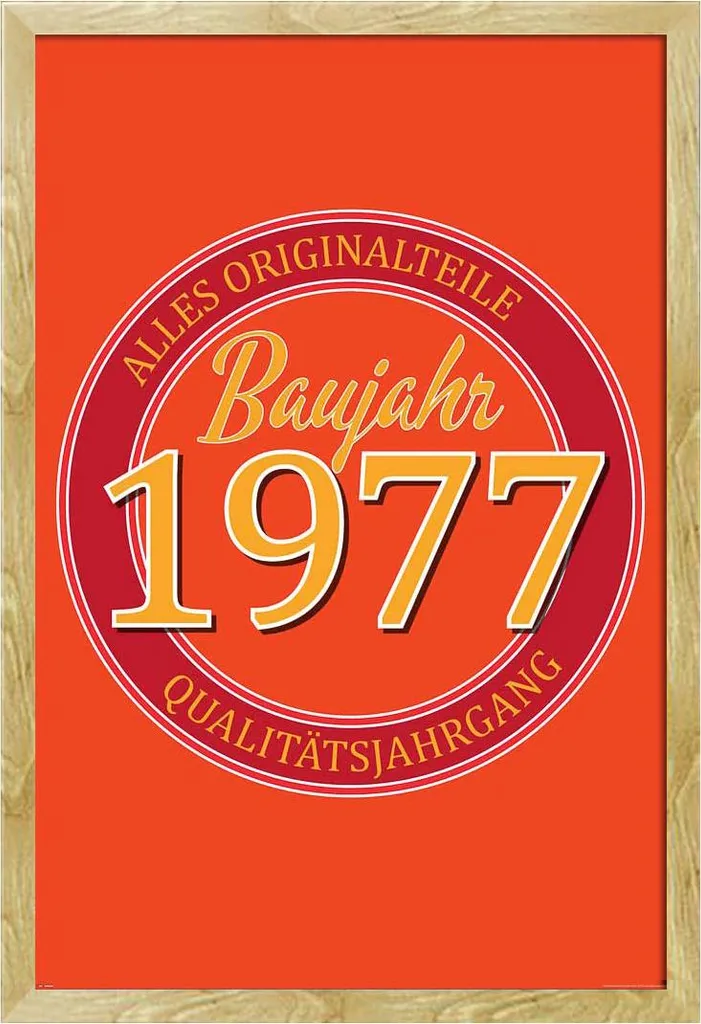 Poster 1977 Parti Originali + Cornice Shinsuke - Regalo Top 1977