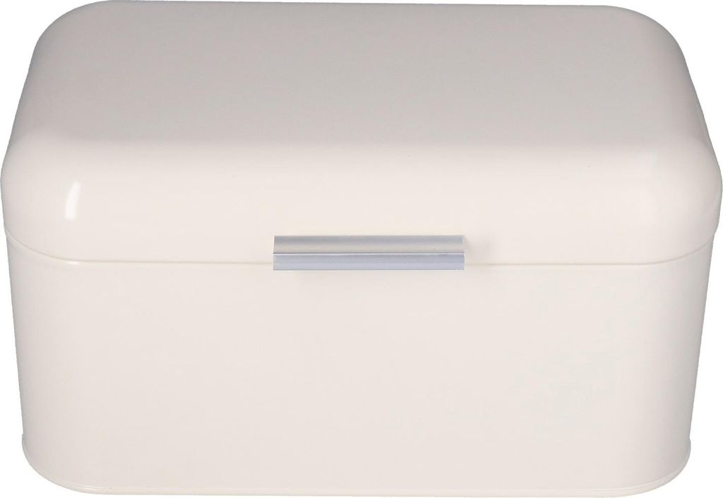 Weißer Brotkasten, sicherer, großer Retro-Brotkasten aus Blech für die heimische Küche (12,0 x 7,9 x 5,9 Zoll)