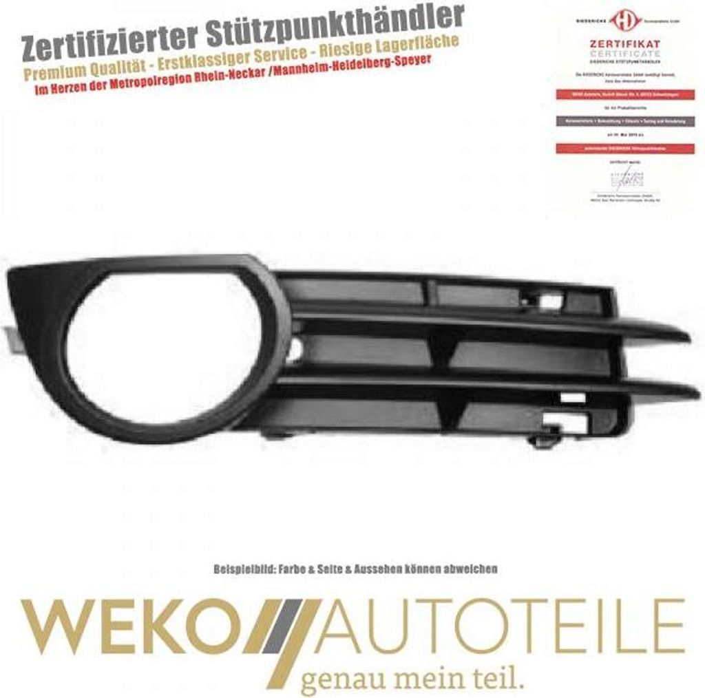 Lüftungsgitter Stoßstange links DIEDERICHS 1031247 für AUDI