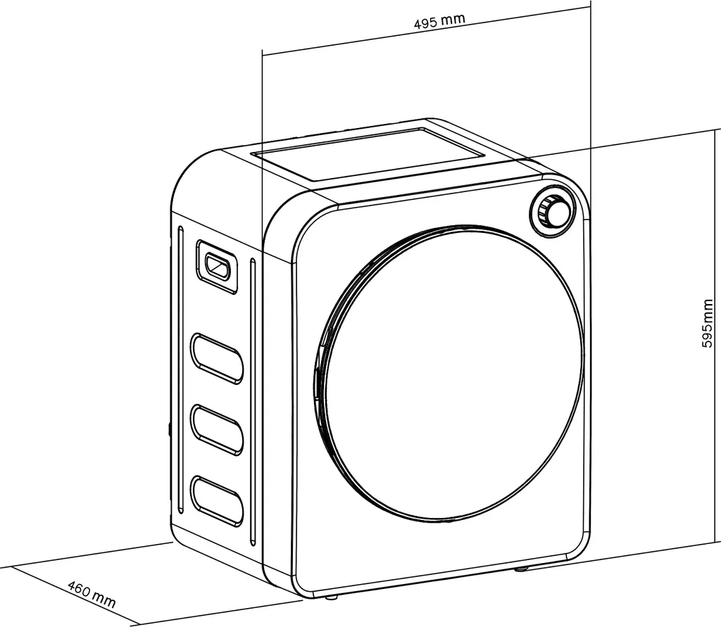 Sèche-linge électrique GreenBlue GB410 de 3 kg pour studio - 8