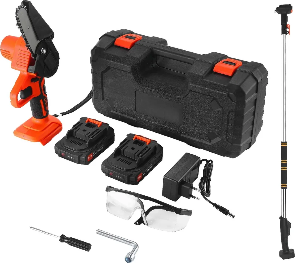 Kit Giardinaggio 4 In 1 A Batteria 88V – Motosega, Tronchese, Soffiatore E Decespugliatore Con 2 Batterie, Ideale Per Potatura E Pulizia Del Giardino