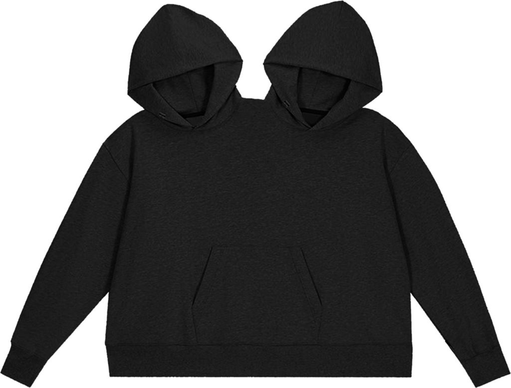 Doppelter Einteiler-Sweatshirt für Paare, Zwei-Personen-Hoodie in Übergröße, einfarbig mit Tasche, lockerer Partner-Hoodie, Valentinstagsgeschenk