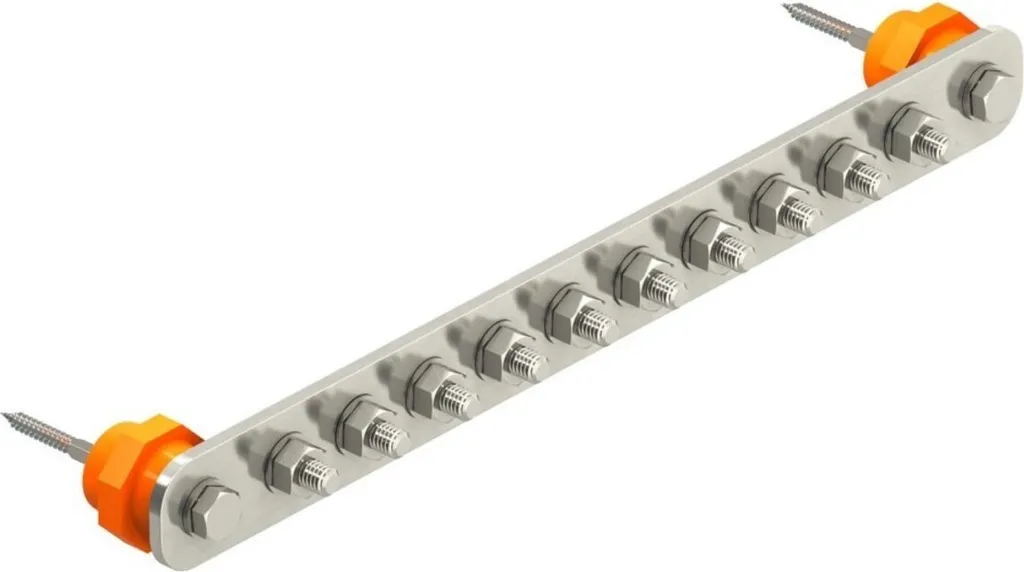 Rail d'équipotentialité BigBar OBO 5015866 pour mise à la masse 10 vis