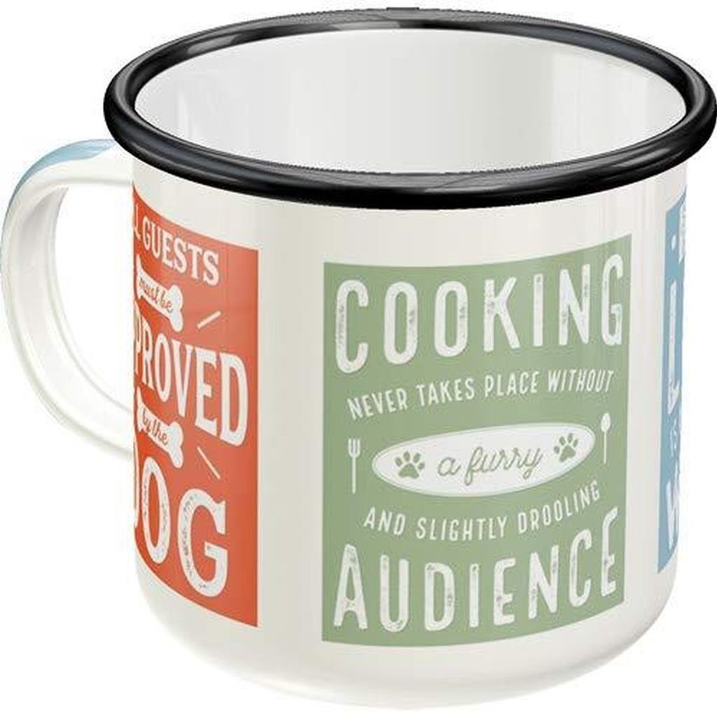 Nostalgic-Art - Emaille-Becher - Pfotenschild - Dog Rules Produktbild 