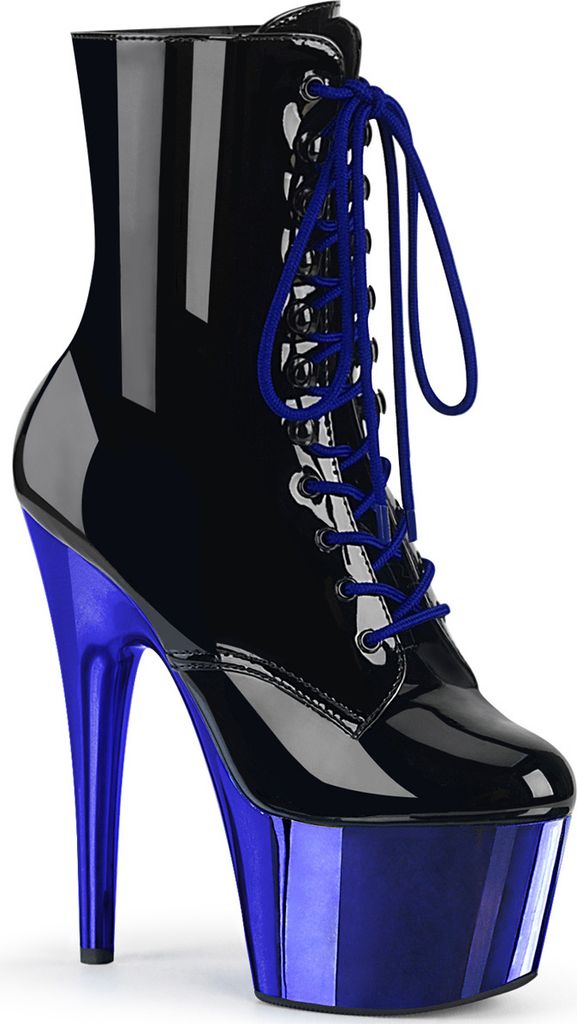 Pleaser Adore-1020 Stiefeletten in Übergrößen Schwarz ADO1020/B große Damenschuhe, Größe:42