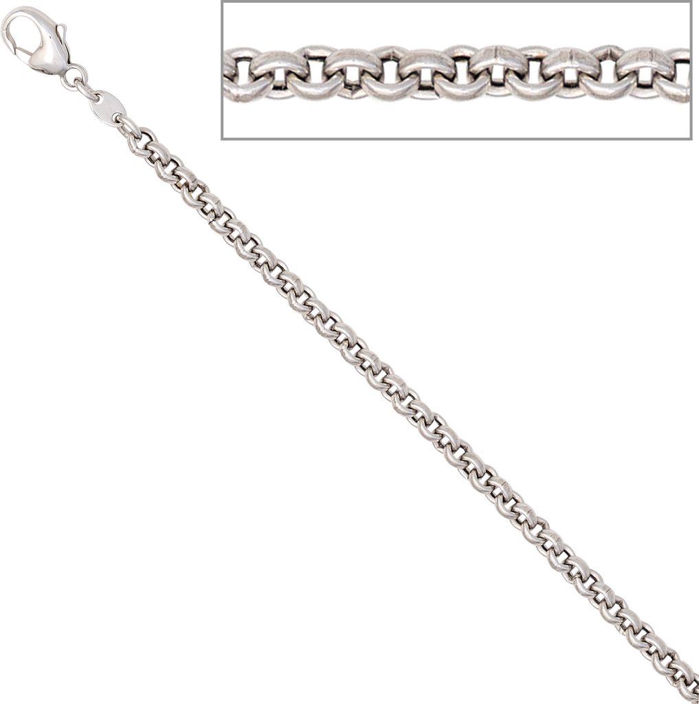 JOBO Erbskette 585 Weißgold 3 mm 45 cm Gold Kette Halskette Produktbild 