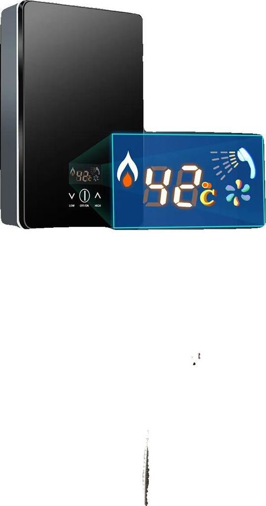 Elektrischer Wasserkocher, Kompaktes Design, Einstellbare Temperatur, Schwarz