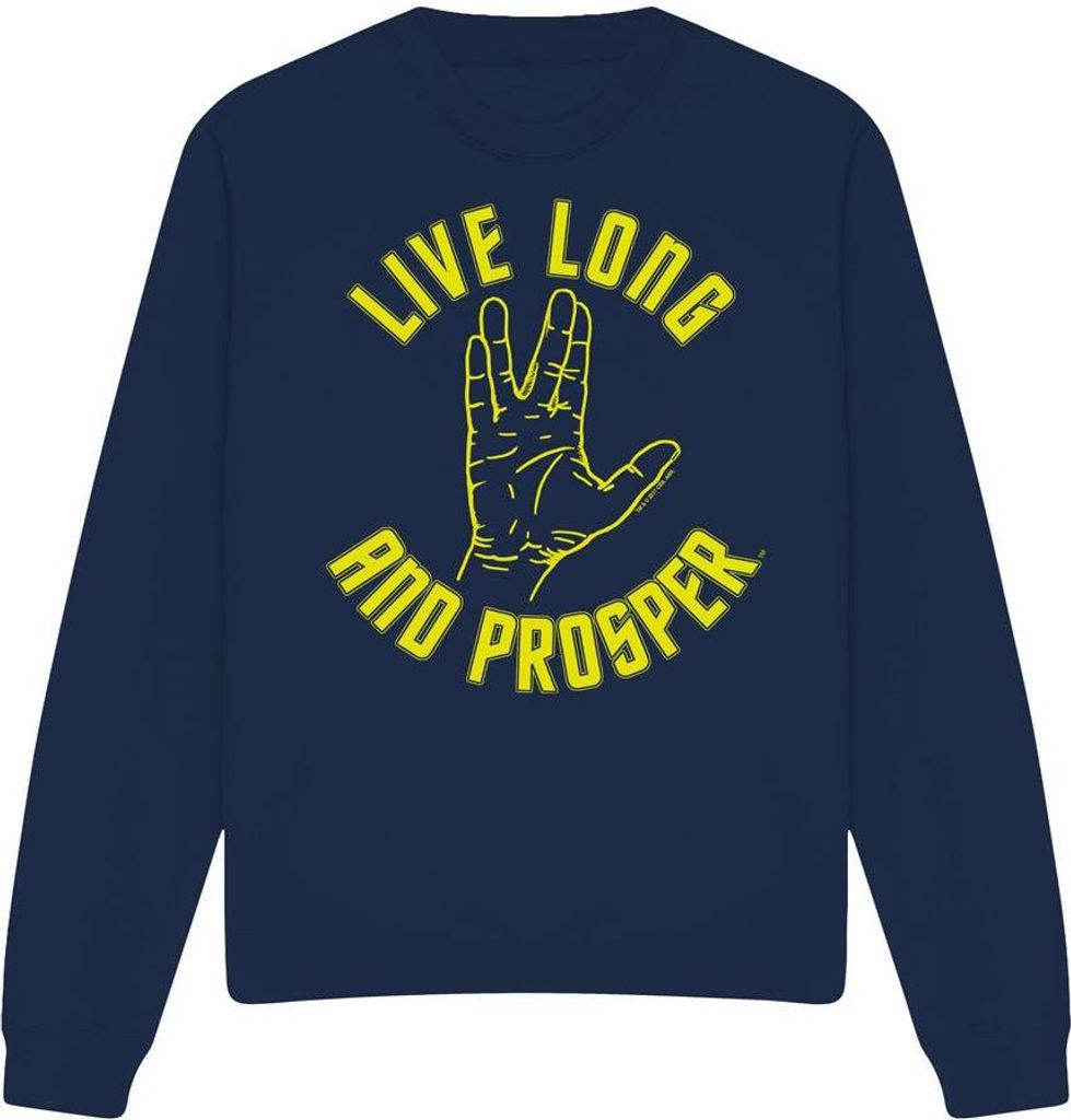 Star Trek - "Live Long" Sweatshirt für Herren/Damen Uni TV12302 (L) (Marineblau)