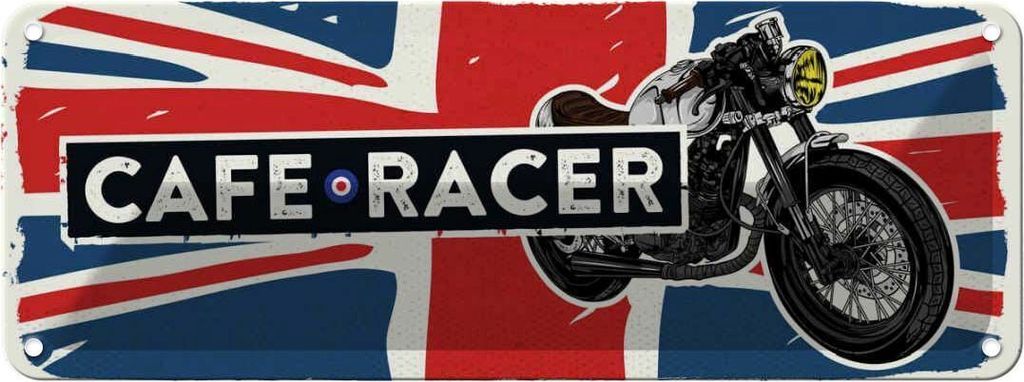 vianmo Blechschild 10x27 cm Cafe Racer Motorrad UK