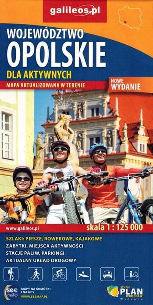 Woiwodschaft Opole für Aktivurlauber 1:125.000. Auto- und Touristenkarte. Galileos