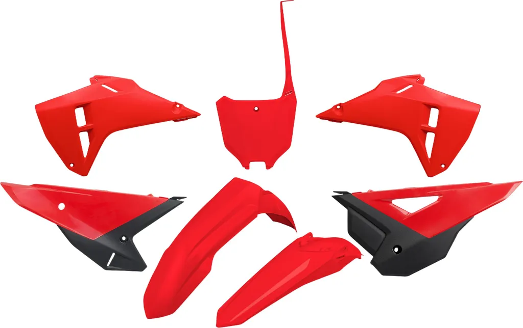 Kit carénage Honda CRF 250 450 rouge noir UFO Plast plastique durable