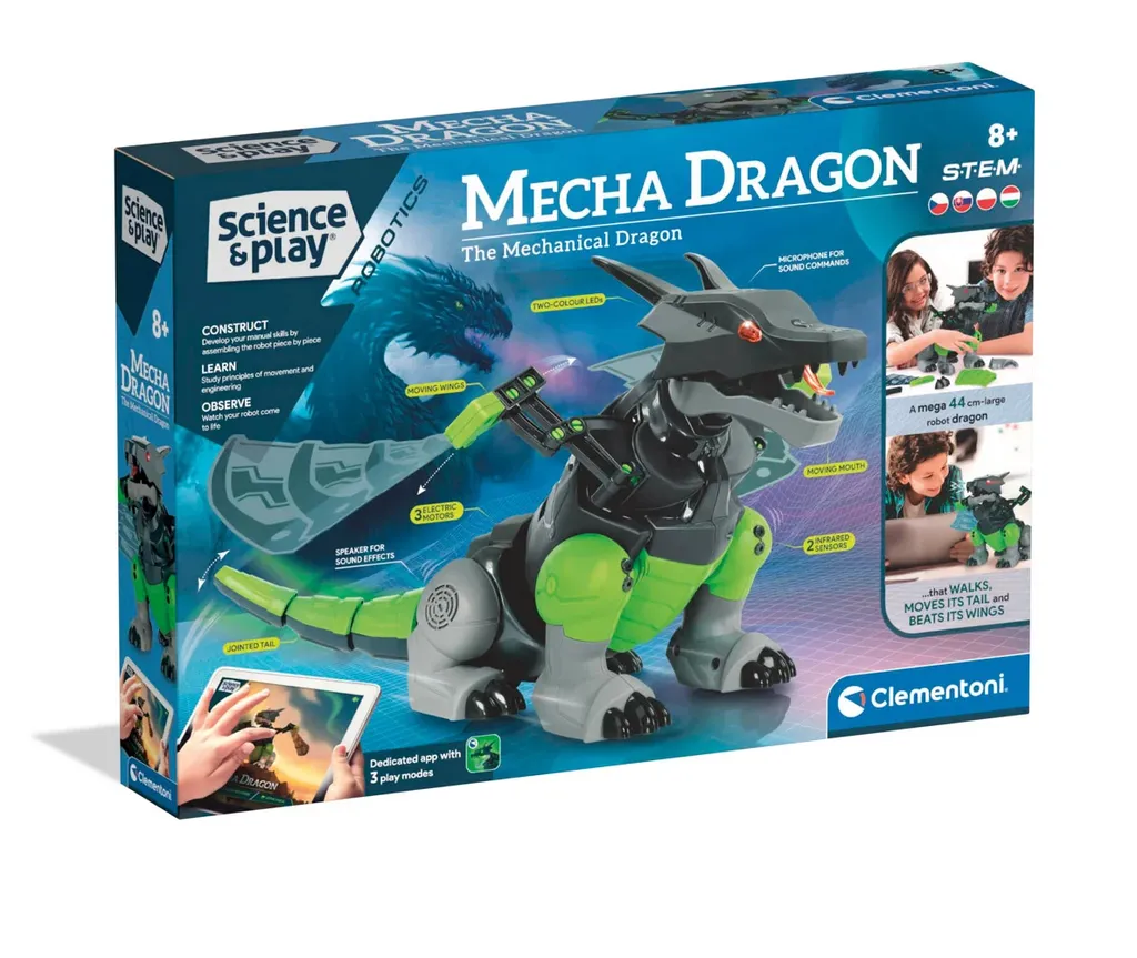Jeu de Construction Robot Mecha Dragon Clementoni - Robotique 8 Ans +