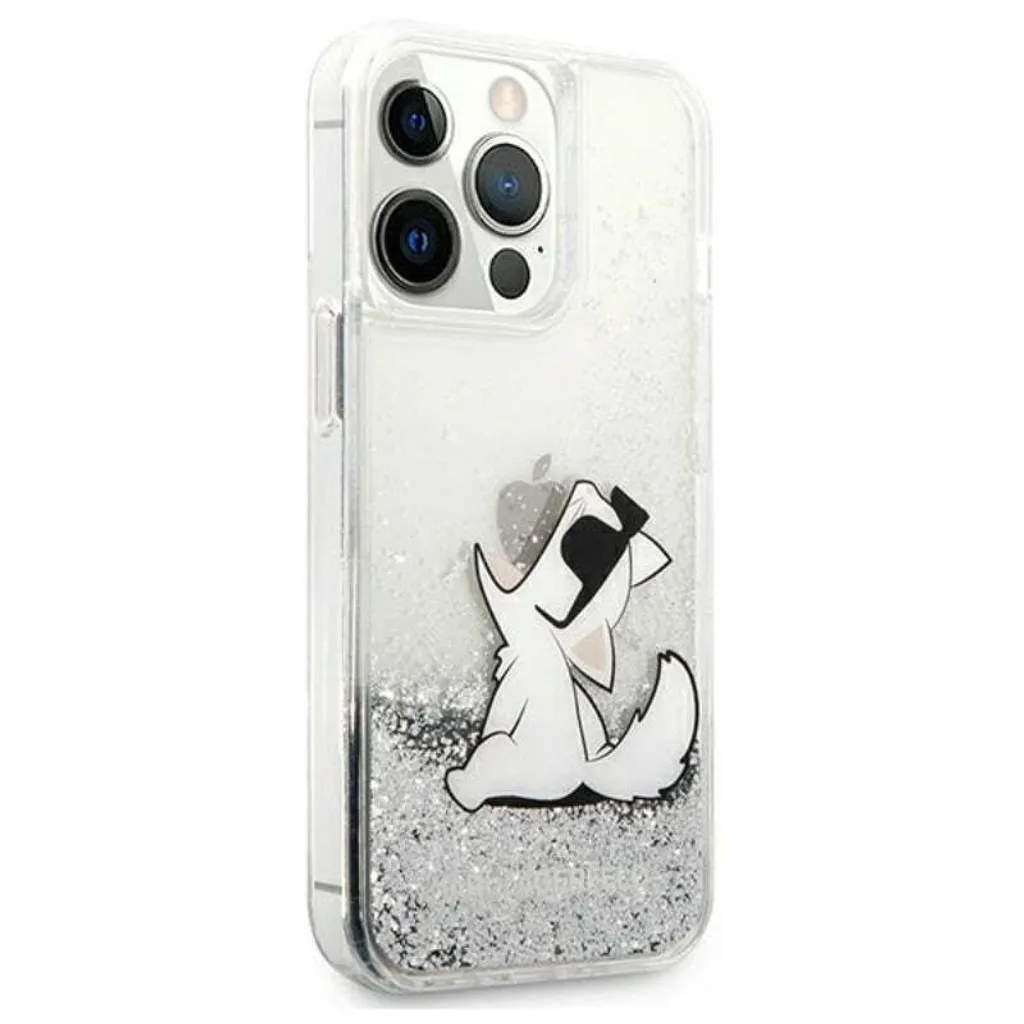 Karl Lagerfeld KLHCP13XGCFS Cover iPhone 13 Pro Max Glitter Argento - 4
