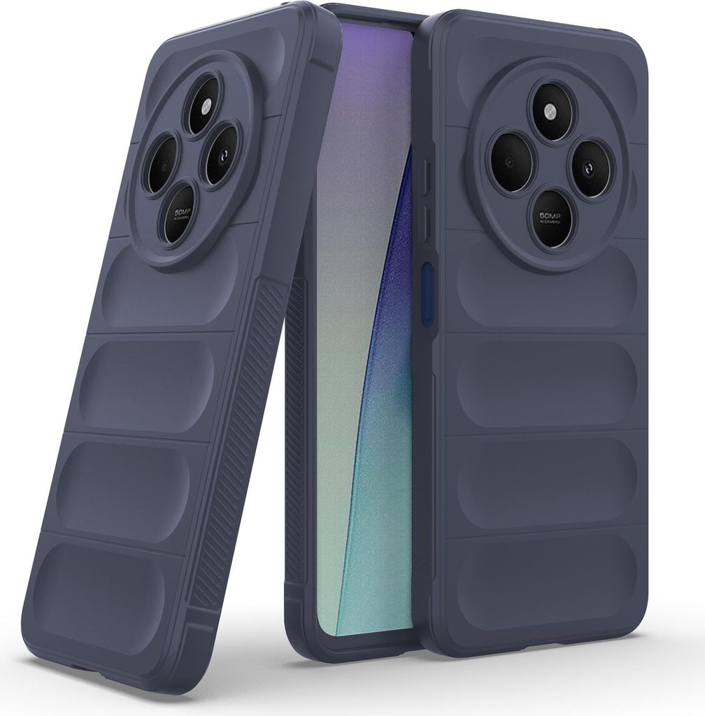 Handy Hülle für Xiaomi Redmi 14C Grip Case Cover Schutzhülle Softgrip Farbe: Dunkelblau