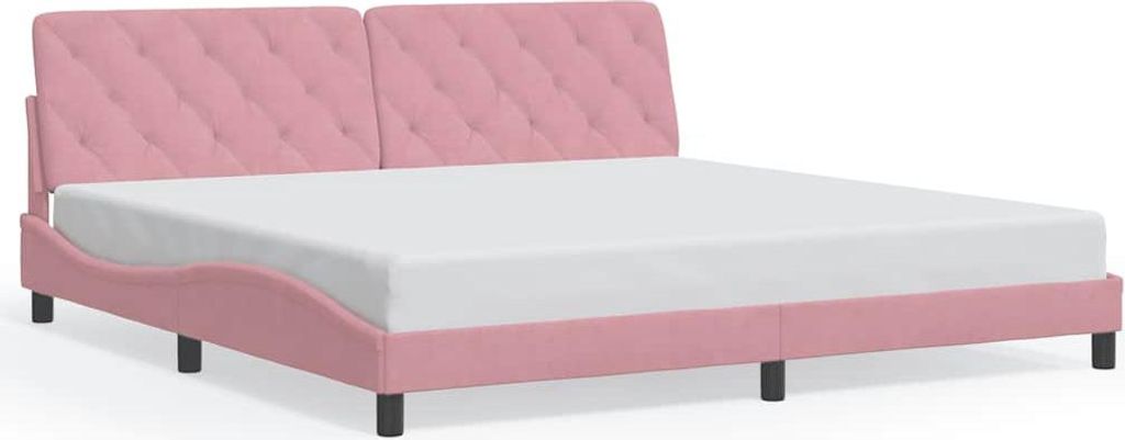 vidaXL Bettgestell ohne Matratze Rosa 200x200 cm Samt