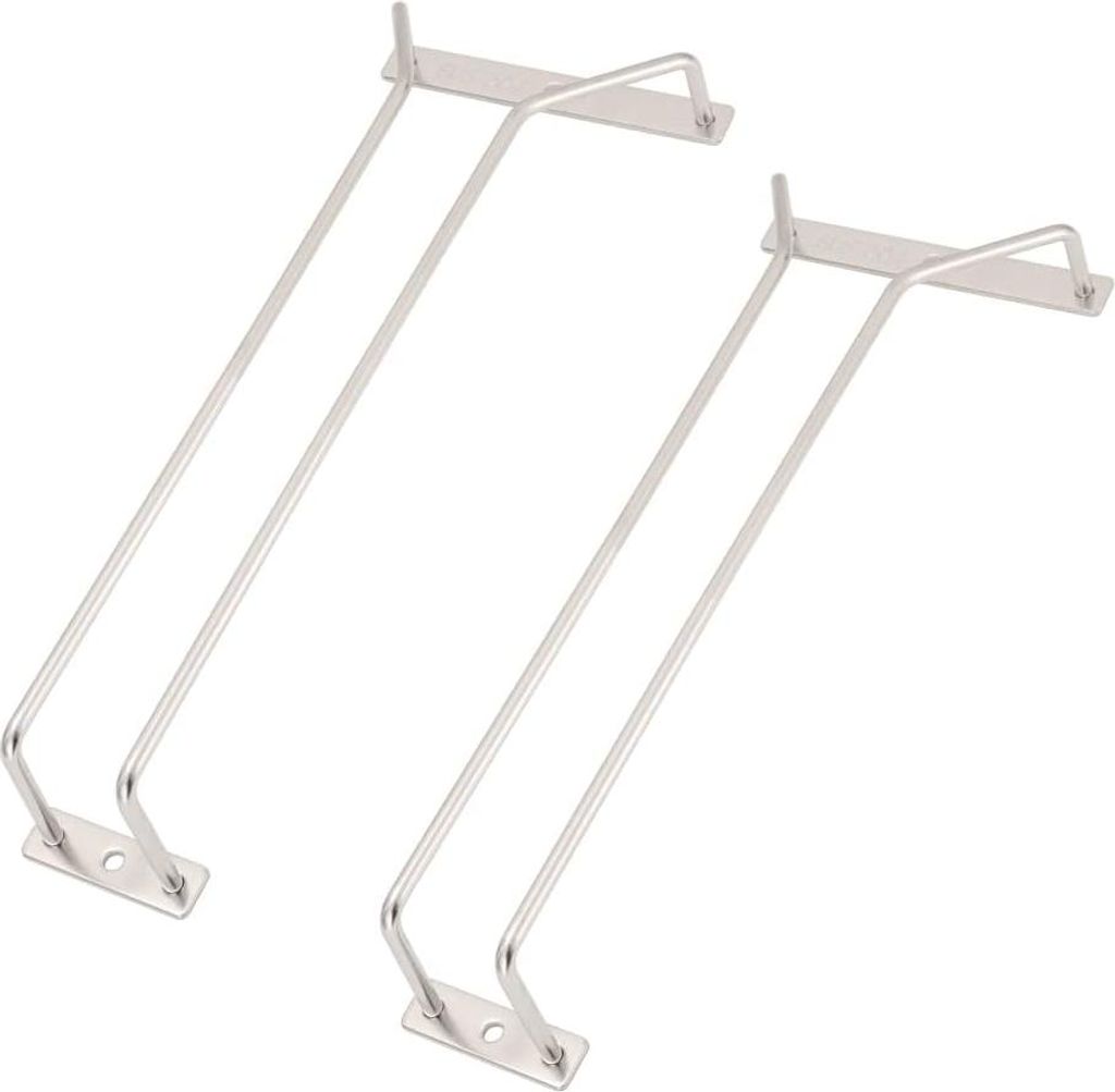 Edelstahl-Weinglasregal - Einfache Organisation - Set von 2 - 27,5 cm und 35,5 cm