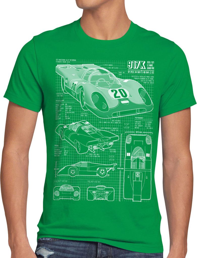 style3 917K Blaupause Herren T-Shirt prix grand