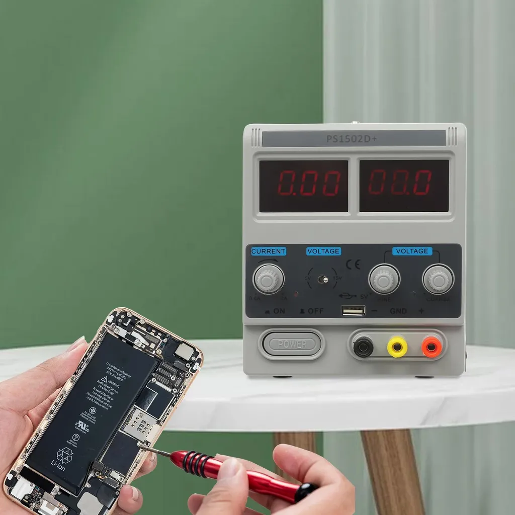 Alimentation DC stabilisée 0-15V 2A avec réglage de précision blanc pur